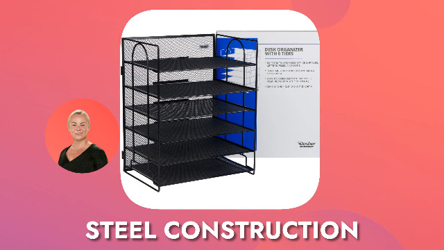 Desk Organizer With 6 Tiers, Paper Tray For Office Supplies - View #11