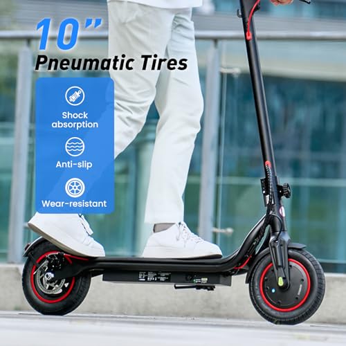 Image of Electric Scooter, 21 /28 Miles Range, 18 /22 /25 MPH Speed Electric Scooter for Adults, 500 /750W Motor, 10 inch /8.5 inch Pneumatic Tires Scooter with Dual Braking, Foldable Escooter for Commuting & Campus Use