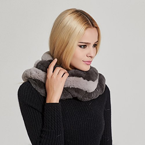 Fur Story Women Real Fur Infinity Scarf Winter Fur Neck Warmer Scarf Cold Weather Warm Shawl4