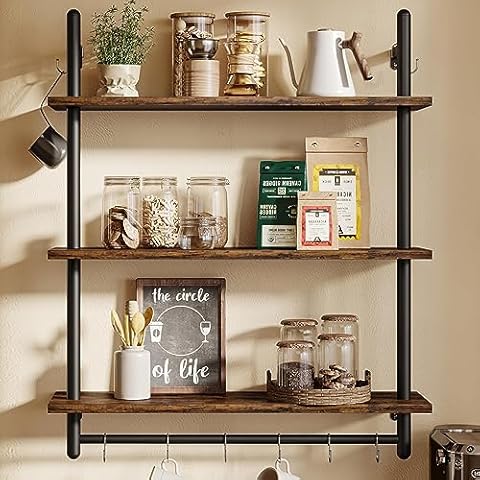 Bestier 3 Tier Industrial Pipe Shelving Cover