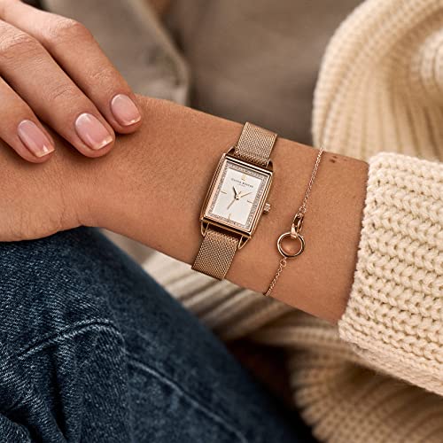 Image of Olivia Burton Rectangular Women's Watch - 25.5mm, 3H Quartz Movement, Stainless Steel, Water Resistant 30M (3ATM)