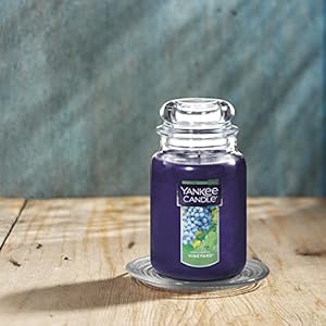 Yankee candle vineyard scented classic 22oz large jar single wick candle over 110 hours of burn time  urban country home decor
