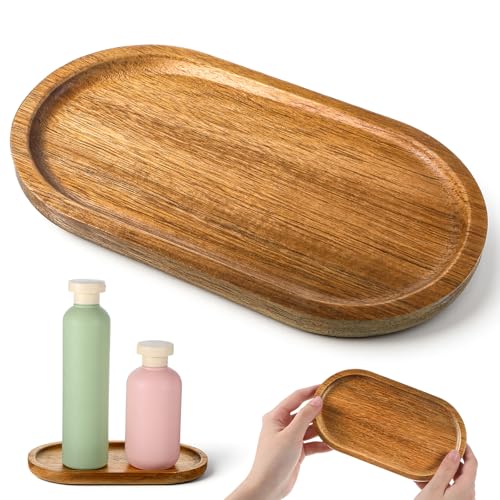 LXUEJIE Holz Serviertablett Ovale, 19 x 10.5cm Deko Tablett...