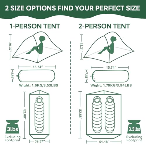 Carpa ligera para 2 personas resistente al agua miniatura 6