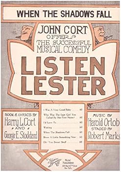 Sheet music When the Shadows Fall - Voice, Piano - From Musical Comedy "Listen Lester" Book