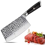 Aroma House Cuchillo de cocina Cuchillo de cocinero chino Acero inoxidable Cuchillo de acero alemán de alto carbono con hoja afilada para cocina y restaurante