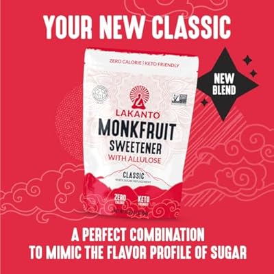Lakanto Classic Monk Fruit Sweetener with Allulose 1 lb and ChagaRoot MycoProtein Mushroom Protein Powder Vanilla 1.76 lb