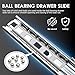 AOLISHENG 1 Pair Heavy Duty Drawer Slides with Lock 12 14 16 18 20 22 24 26 28 30 32 34 36 38 40 Inch 150 lb Load Capacity Side Mount Full Extension Ball Bearing Cabinet Locking Rail Tool Box Runner
