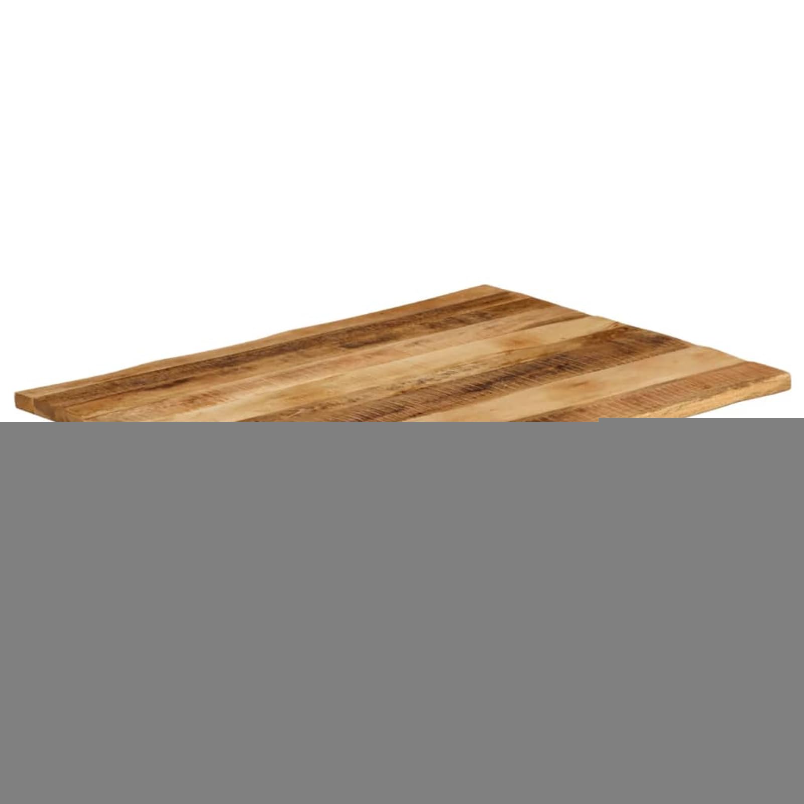 Piano per Tavolo con Bordi Vivi, Sostitutivo in Legno Massello di Mango Grezzo 110x80x2,5 cm per Rinnovo Tavolo da Casa e Ufficio