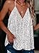 miduo Women's Tank Tops Summer Ladies Fashion Sequin V Neck Strappy Tanks Tops Cami Shirts Sleeveless Tops Blouses for Women Silver XS