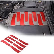 Aluminum Alloy Engine Bay Side Panel Cover for Chevrolet Corvette C7 2014-2019 Hood Engine Trim Sticker Interior Accessories Hood Engine Trim Sticker, Red