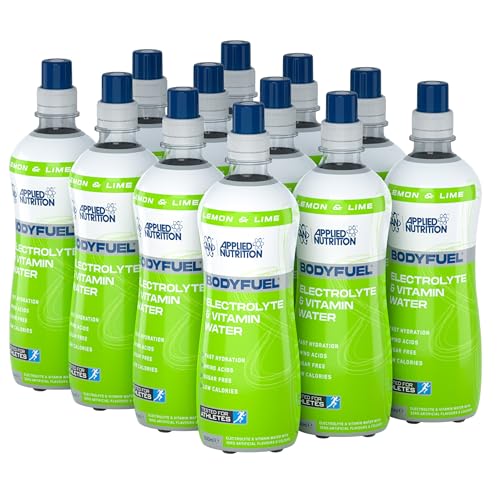 Applied Nutrition BodyFuel Electrolyte Water - Body Fuel Prime Drink with BCAAs and Vitamins, Fast Hydration (12 x 500ml) (Lemon & Lime)