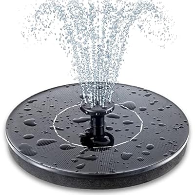 Mademax Solar Bird Bath Fountain Pump, Upgrade 1.4W Solar Fountain with 6 Nozzle, Free Standing Floating Solar Powered Water Fountain Pump for Bird Bath, Garden, Pond, Pool, Outdoor