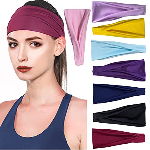 Headbands For Women 8 Pack Yoga Running Sports Headbands Elastic Non Slip Sweat Headbands Workout Hair Fashion Bands for Girls Headbands For Women 8 Pack Yoga Running Sports Headbands Elastic Non Slip Sweat Headbands Workout Hair Fashion Bands for Girls