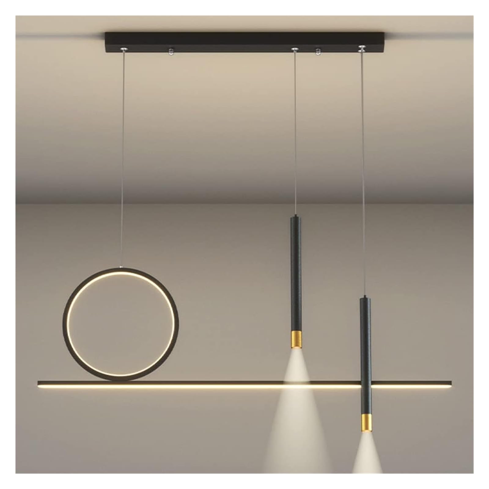 Simplicity LED-Pendelleuchte, 90 cm (35,4 Zoll), dimmbar, mit verstellbarem Kabel, ideal für Schlafzimmer, Esszimmer, Büro und Küche. Flimmerfrei.