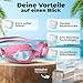 KIDVERSE Schwimmbrille Kinder - Bequeme Taucherbrille Kinder 3 Jahre bis 13 - Geprüfte Kinderschwimmbrille...