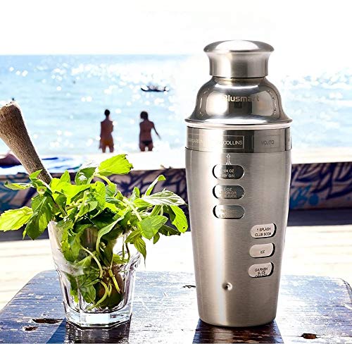 Set coctelera y accesorios de bar 750ml acero inoxidable miniatura 3