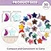 Nuenen 30 Pcs Worry Stones Bulks Moon Star Shaped Crystals Gemstone Star Bulks Palm Moon Hand Carved Thumb Stones for Witchcraft Supplies Valentines Gift DIY Meditation Balancing(Elegant Colors)