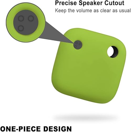 Miniatura 4 de Geiomoo Funda de silicona para Tile Mate 2024, Tile Mate 2022 Tracker, funda suave y flexible resistente a los arañazos con mosquetón (verde