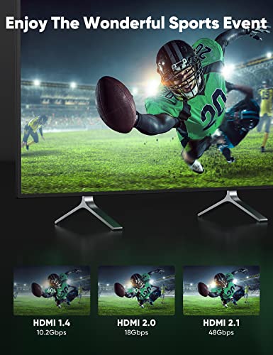 Hdmi Cables 15Ft Long - 8K Ultra High Speed Hdmi Cable,48Gbps Hdmi Braided Cord,8K 60Hz,4K 120Hz,Earc,Hdcp 2.2&2.3 - Compatible For Hd Tv/Ps5/Xbox/Rtx 3080 3090 And More #TOP3