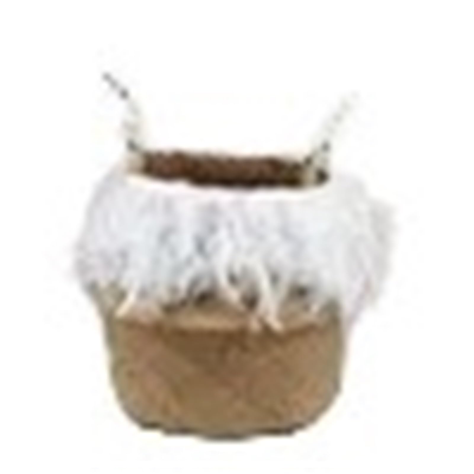 JFNKLFG Woven Plant Pot 3pcs Wicker Basket Woven Seagrass For Plant Pot Organizer Laundry Picnic(BSfeatures-white,32x28cm)