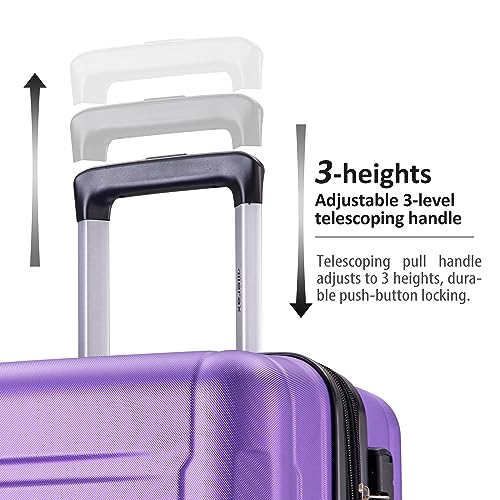 Moda Expanable Spinner Wheel 3-Piece Luggage Set ABS Lightweight TSA Lock3