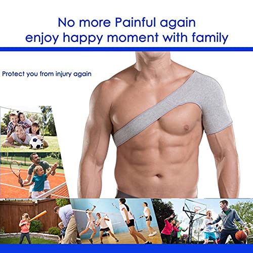 Httdd Shoulder Brace, Single Shoulder Support Bamboo Charcoal Fiber Protector Compression Wrap Strap (Size : L) #TOP3
