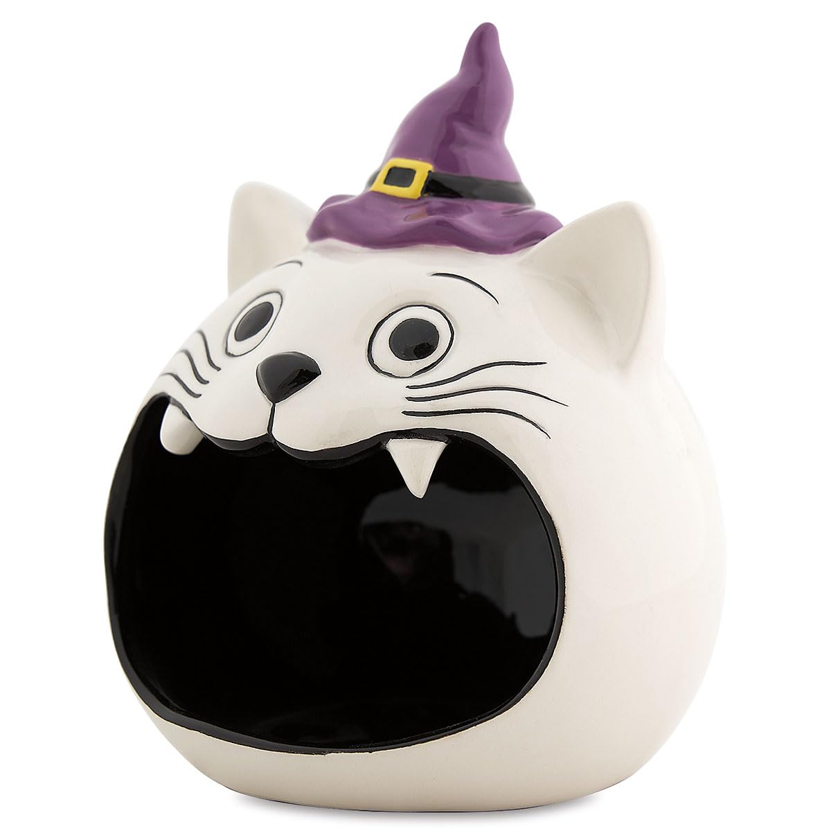 Lillian Vernon Cat Witch Candy Jar, Halloween Décor, Party Decorations, 6 inches x 8 inches