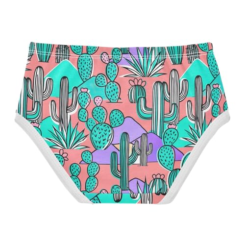 Joisal Toddlers Underwear Floral 2t Cotton Little Girl Panties Fun Print Underpants Briefs Green Cactus Cartoon2