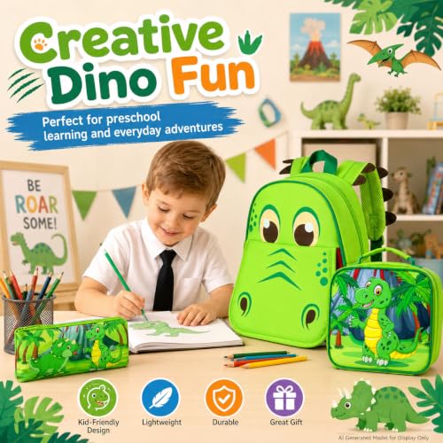 Image of Toddler Backpack for Girls and Boys, Preschool Bookbag, 12 inch Cute Cartoon Animal School Bag