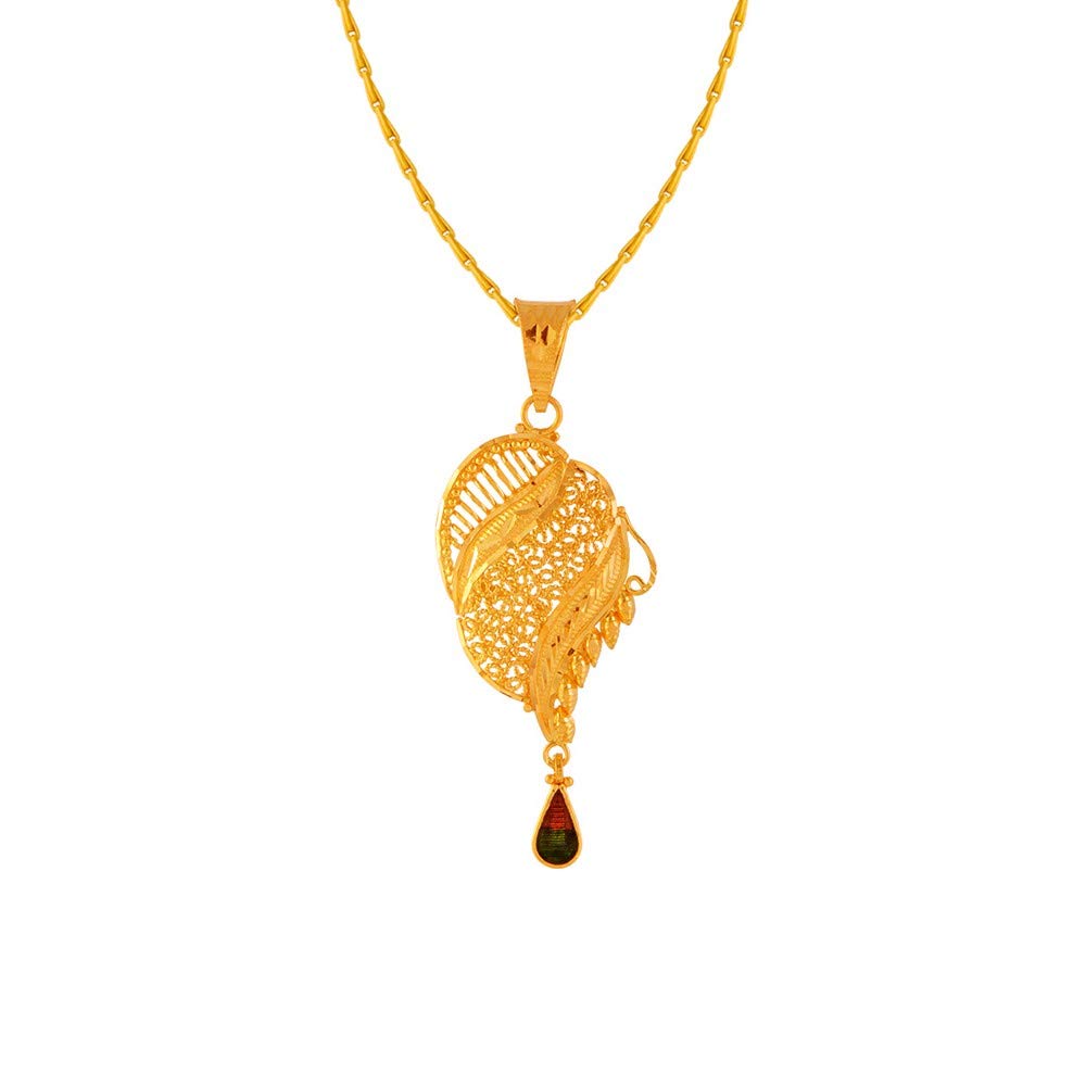 22k (916) Yellow Gold Pendant for Women - 2.28 gram-image-12