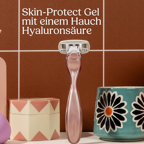 Wilkinson Sword - Intuition Complete Rasierer für Frauen, 4 + 1 gratis Ersatzklingen, Skin-Protect-Gel für sanftes Gleiten 3