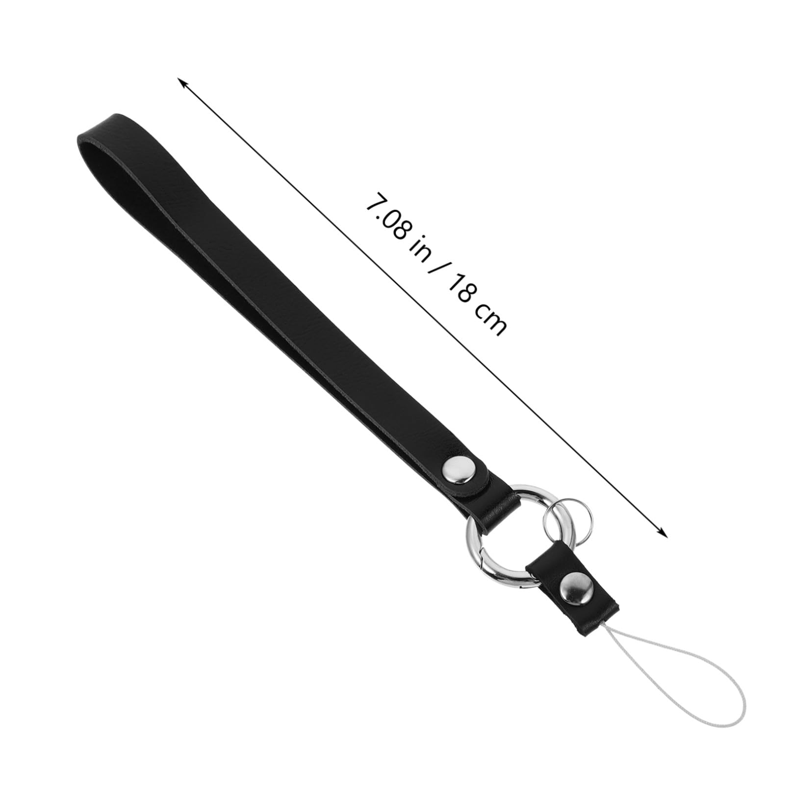 Zerodeko Cinturino Polso Telefono con Anello Pratico Nero Tracolla Leggera per Cellulare Fotocamera e Chiavi Facile da Usare Adatto Ufficio Scuola e Viaggi