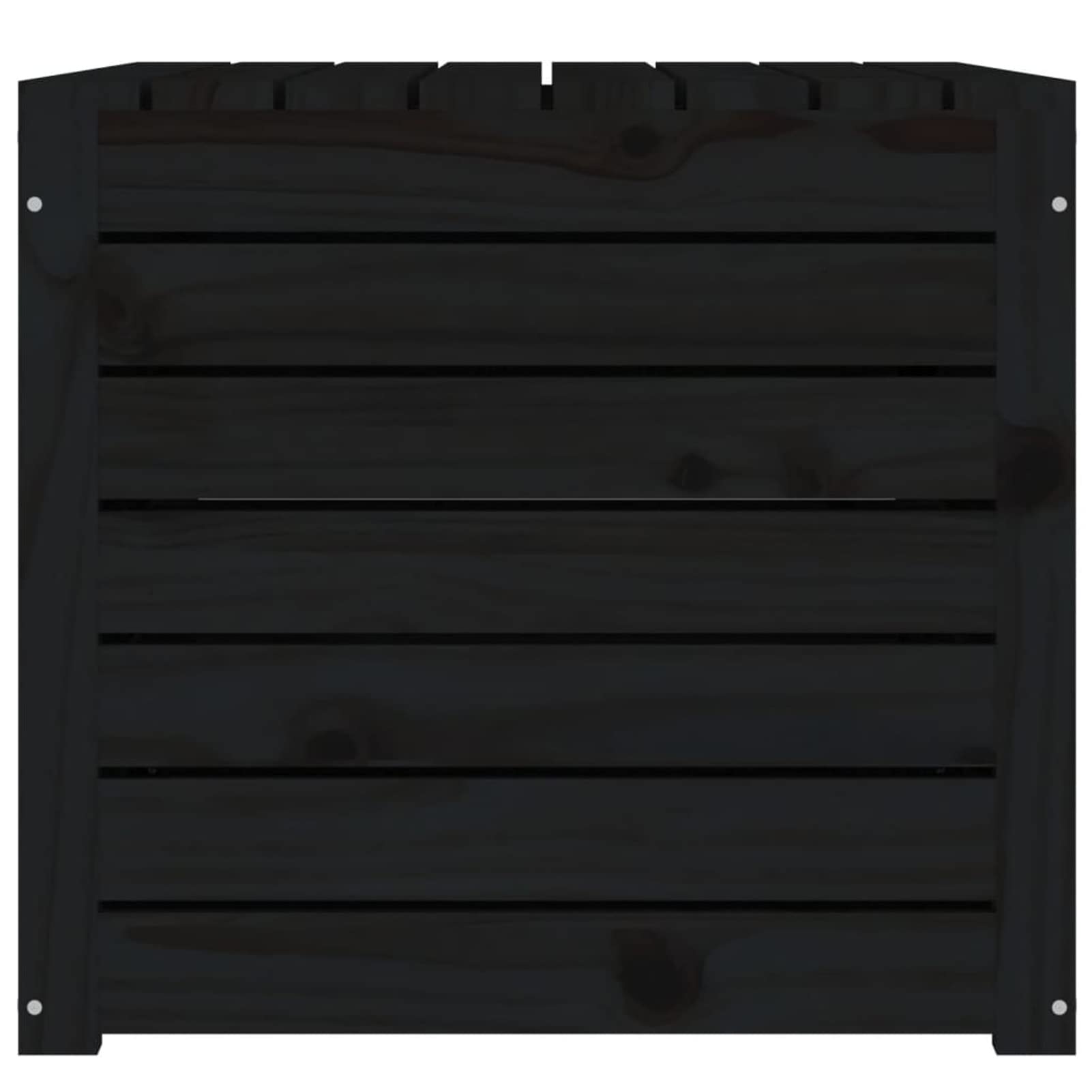 Baúl de jardín Madera Maciza de Pino Negro 101x50,5x46,5 cm, Arcon Exterior, Arcones para Patio, Baul Almacenamiento Exterior, Baúl para Terraza