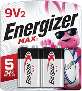 Energizer 9V Batteries, Max Premium 9 Volt Battery Alkaline, 2 Count