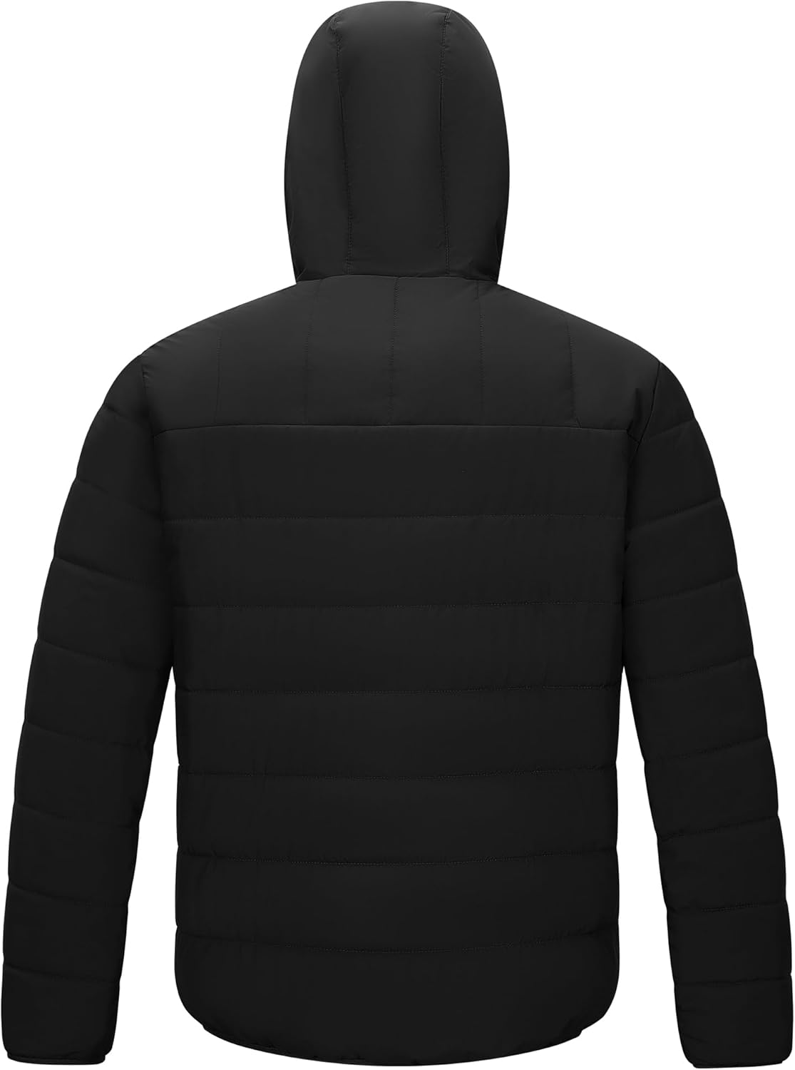 33,000ft Men's Hooded Winter Puffer Jacket Sherpa Fleece Lined Lightweight Warm Quilted Insulated Puffy Coat - Image 5