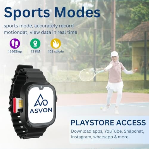 Image of S9 Ultra Android Smartwatch 4GB RAM 64GB Storage with Dual Camera, 4G /5G SIM Support, WiFi, GPS, HD Display,with Magnetic Strap Fitness Tracking Smart Watch for Men & Women