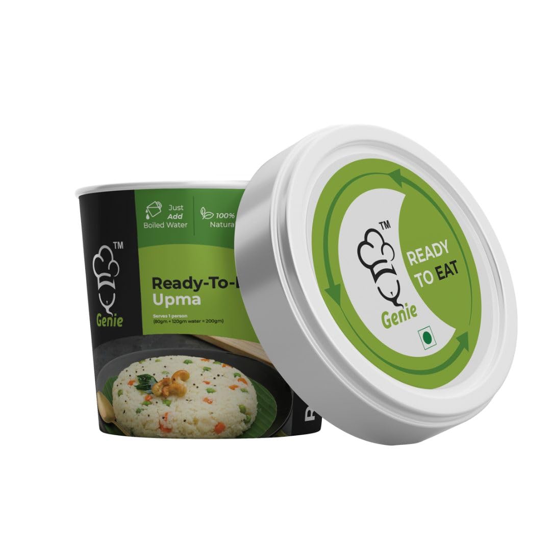 Genie food group Instant Ready To Eat Jain Upma(60G)|Just Add Hot Water|Ready To Eat Healthy Breakfast|No Added Color|No Preservatives|Pure Veg (B0CB494XH9) Amazon Price History, Amazon Price Tracker