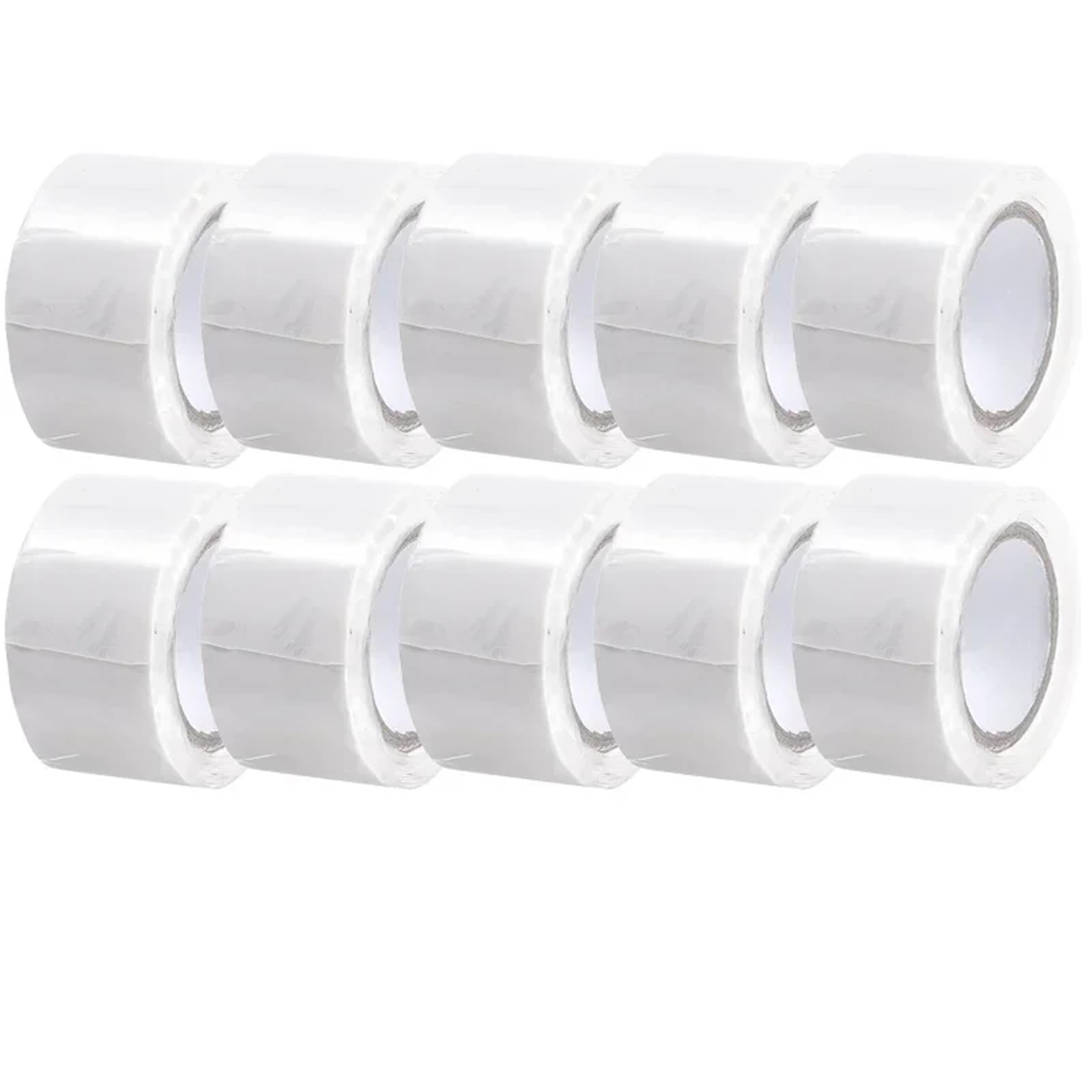 Selbstverschweißendes Isolierband aus Silikonkauts Selbstverschweißendes Silikon-Schlauchband, 0,5 mm, 10 Rollen, Schwarz/Weiß, 1 Zoll x 10 Fuß(White)