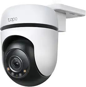Tapo TP-Link Tapo C510W, câmara de segurança Wi-Fi para exteriores, definição de 3 MP, 360° com visão noturna de cor completa, áudio bidirecional. Cloud Video Recording, funciona com Alexa