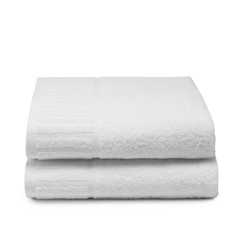 Serviettes de bain 100x150 cm en coton blanc Top Towel pour l'hôtel
