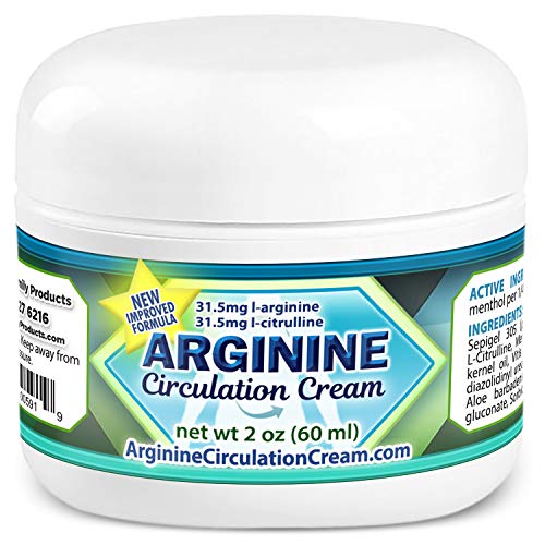 Arginine Circulation Cream - Menthol, L Arginine & L Citrulline Circulation Lotion - Improve Blood Circulation to Cold Hands and Feet - Supports Better Blood Flow to Swollen Feet & Legs (2 oz)