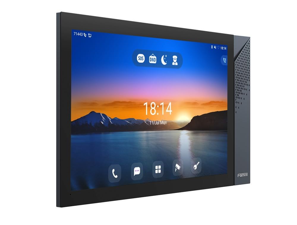 fanvil i57A système vidéophone 25,6 cm (10.1") Acier inoxydable, Noir