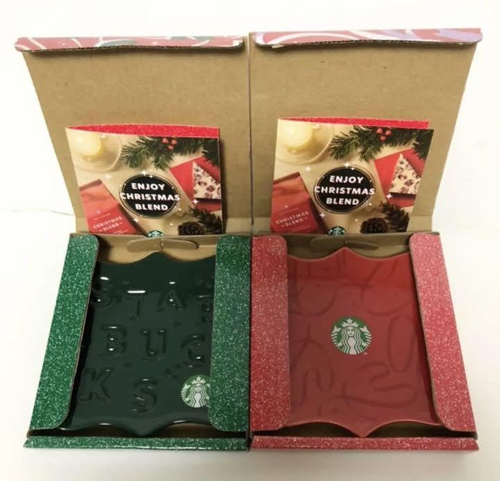 Amazon.co.jp: スタバ クリスマスホリデー プレート レッド