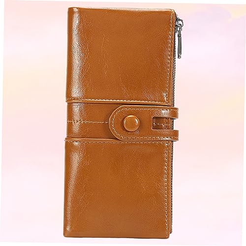PartyKindom Antique Vintage Wallet for Women PU Leather Anti-Magnets Purse Zipper Pocket Long Retro Design for Everyday Use3