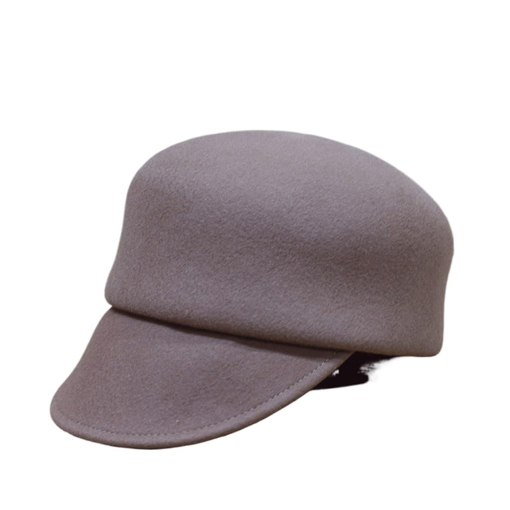 Chapeau d'automne et d'hiver Chapeau équestre Chapeau en Feutre Chaud for Femme Chapeau en Langue de Canard(Argento)