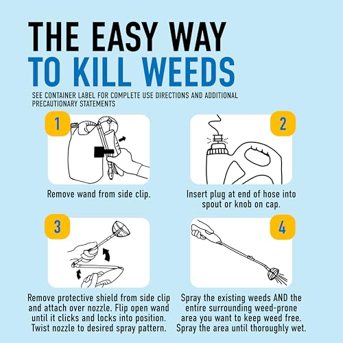 Roundup Dual Action Weed & Grass Killer + 4 Mo. Preventer, Wand, 1.33 gal. - image 8