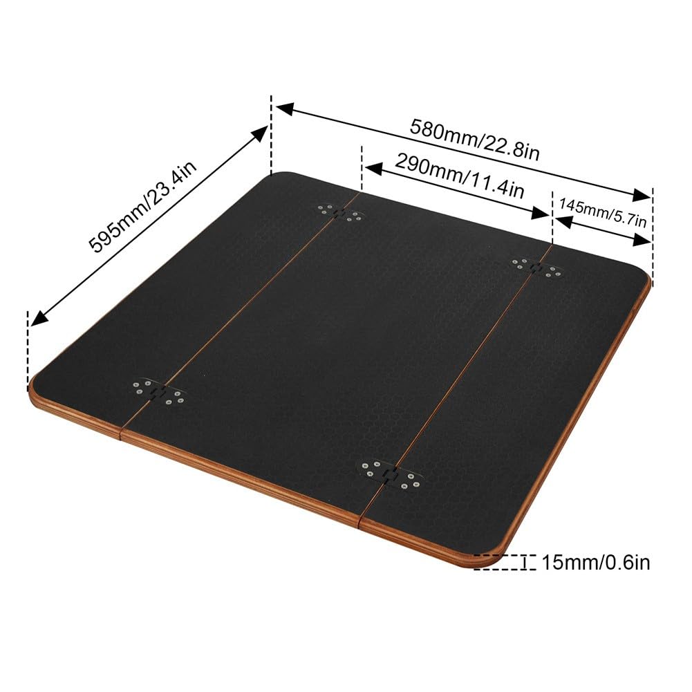 Mesa plegable laminada de 23.4 x 22.8 pulgadas para caravana y cámper, mesa de madera contrachapada para alimentos, bebidas y oficina