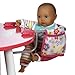 Adora Stylish Baby Doll Feeding Seat - Birthday Gift For Ages 3+ - Pink Flower Power