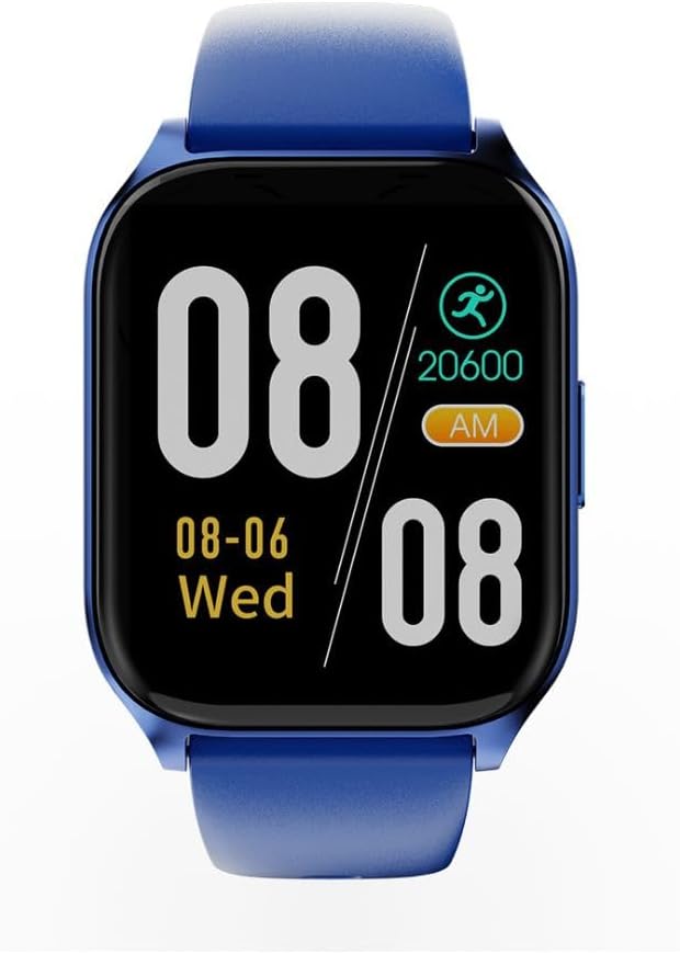 AX100 Smart Watch – Blue | 1.83" IPS Display, Bluetooth Calling, 100+ Sports Modes, IP68 Waterproof, 7-Day Battery, Heart Rate & SpO₂ Monitoring